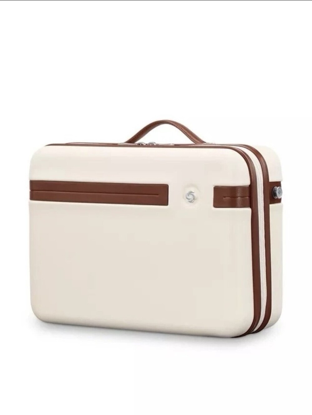 Samsonite Virtuosa Hardside Train Case, Crossbody Travel Makeup Case White
